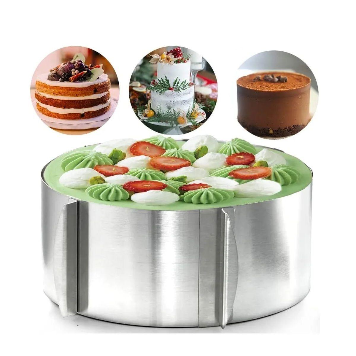 Molde De Torta Moldes Para Tortas Anillo Redondo Ajustable-6