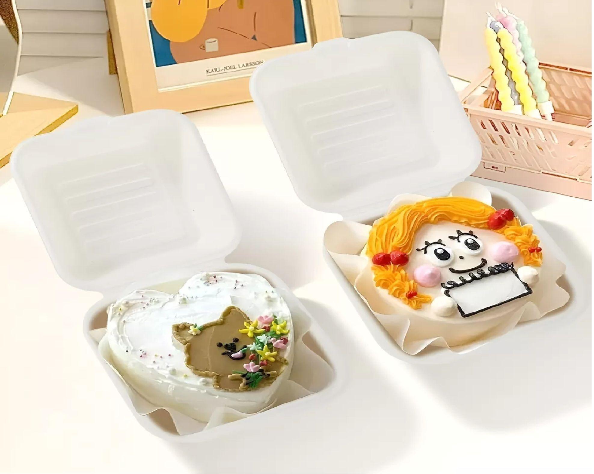 100 Envase Desechables Contenedor De Alimentos compostables-4