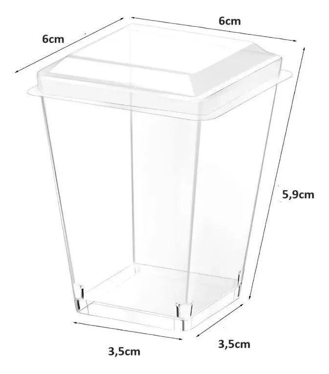10 Vasos Para Postres Set De Vasos Shot Postres C/tapa 110ml-3