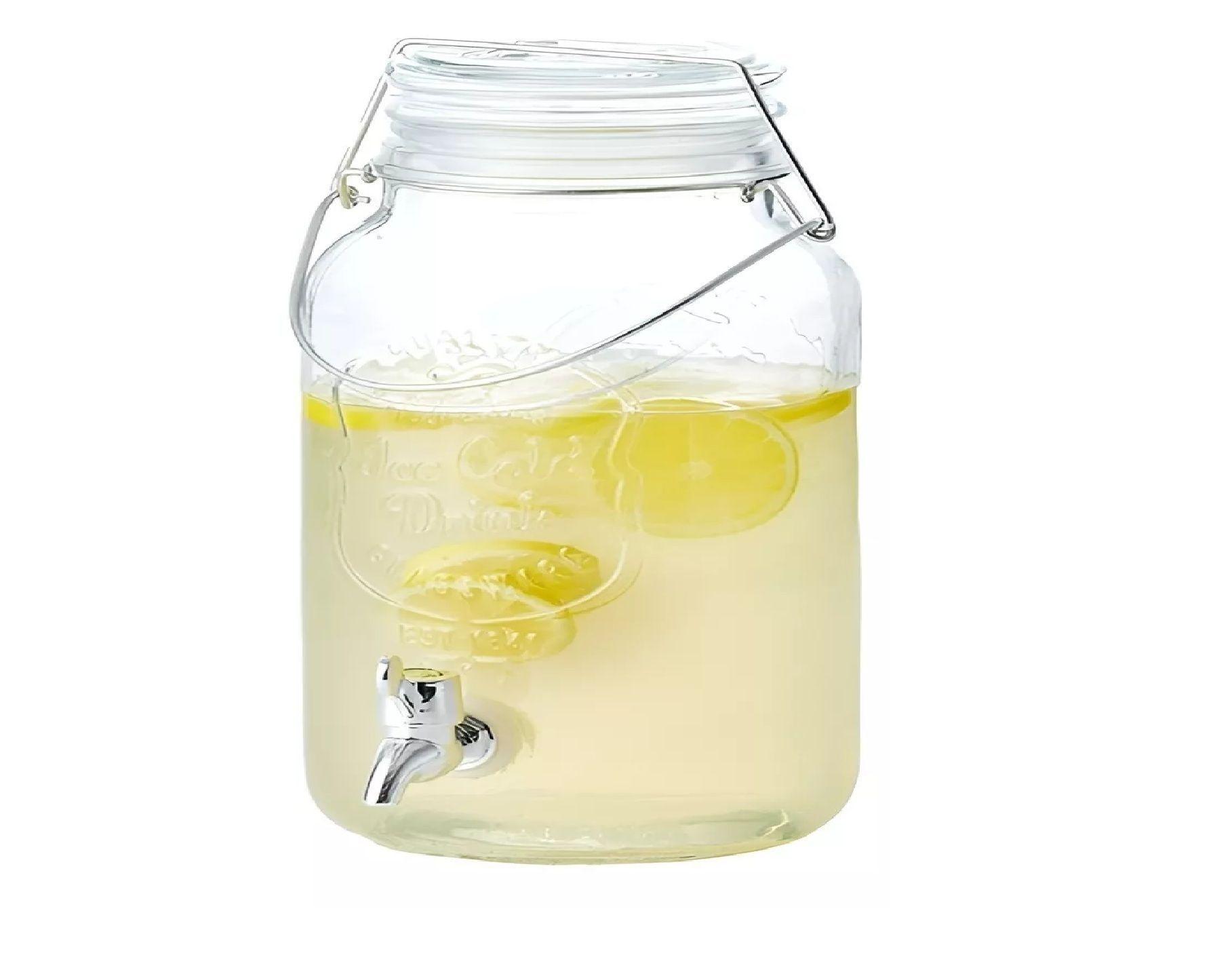 Dispensador De Bebidas Jarro De Vidrio Para Jugos Jarra 3.8l-0
