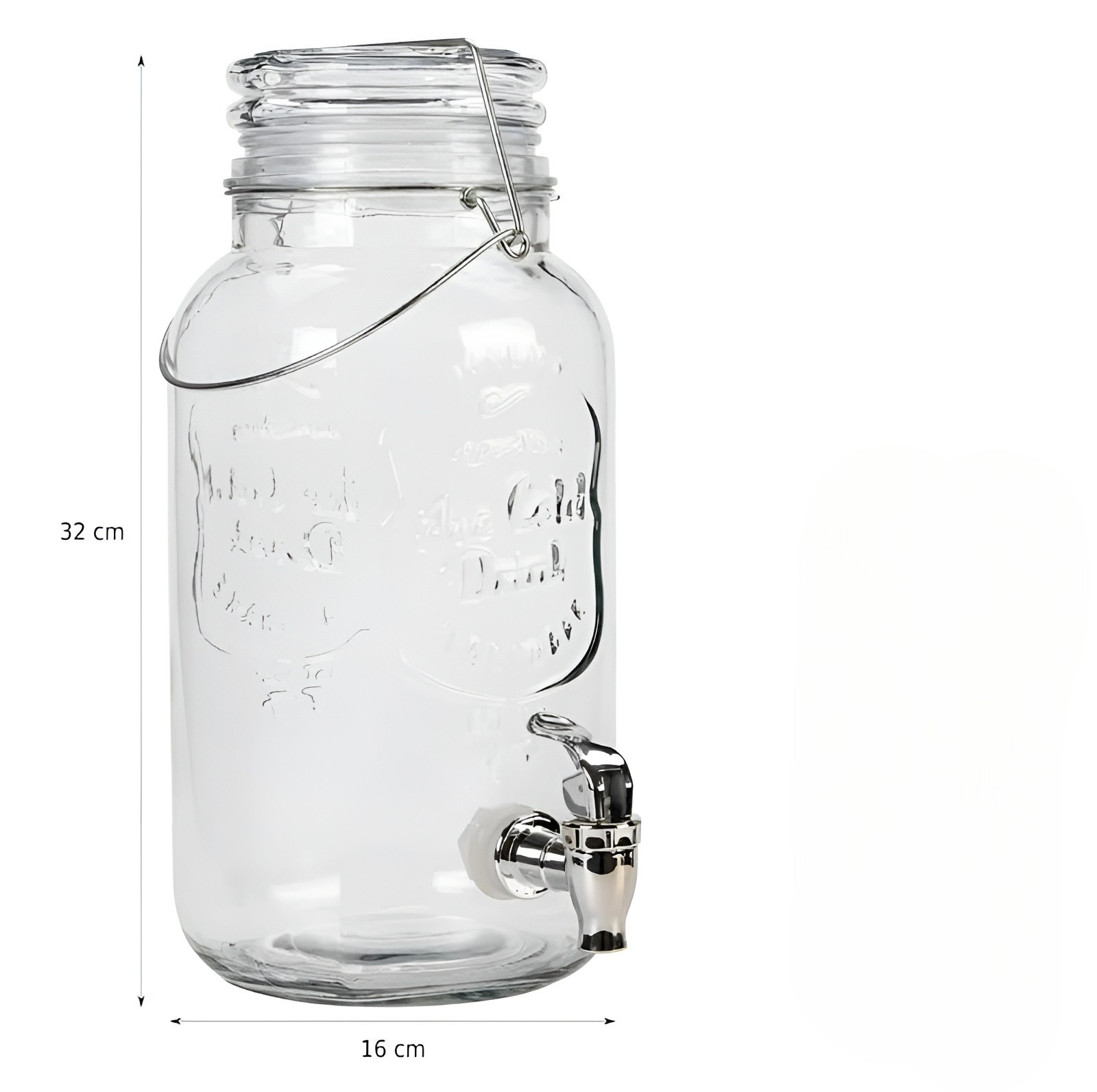 Dispensador De Bebidas Jarro De Vidrio Para Jugos Jarra 3.8l-2