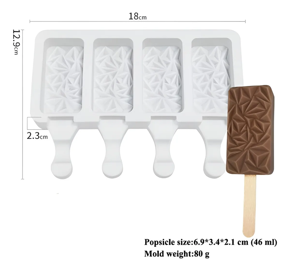Molde Helados Moldes De Silicona Reposteria Molde Paletas -2