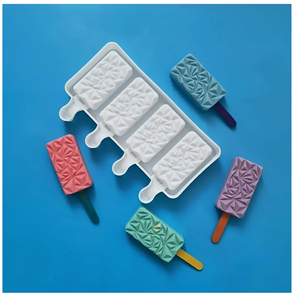 Molde Helados Moldes De Silicona Reposteria Molde Paletas -4