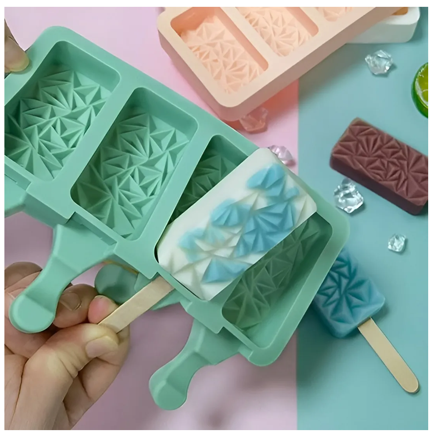 Molde Helados Moldes De Silicona Reposteria Molde Paletas -5