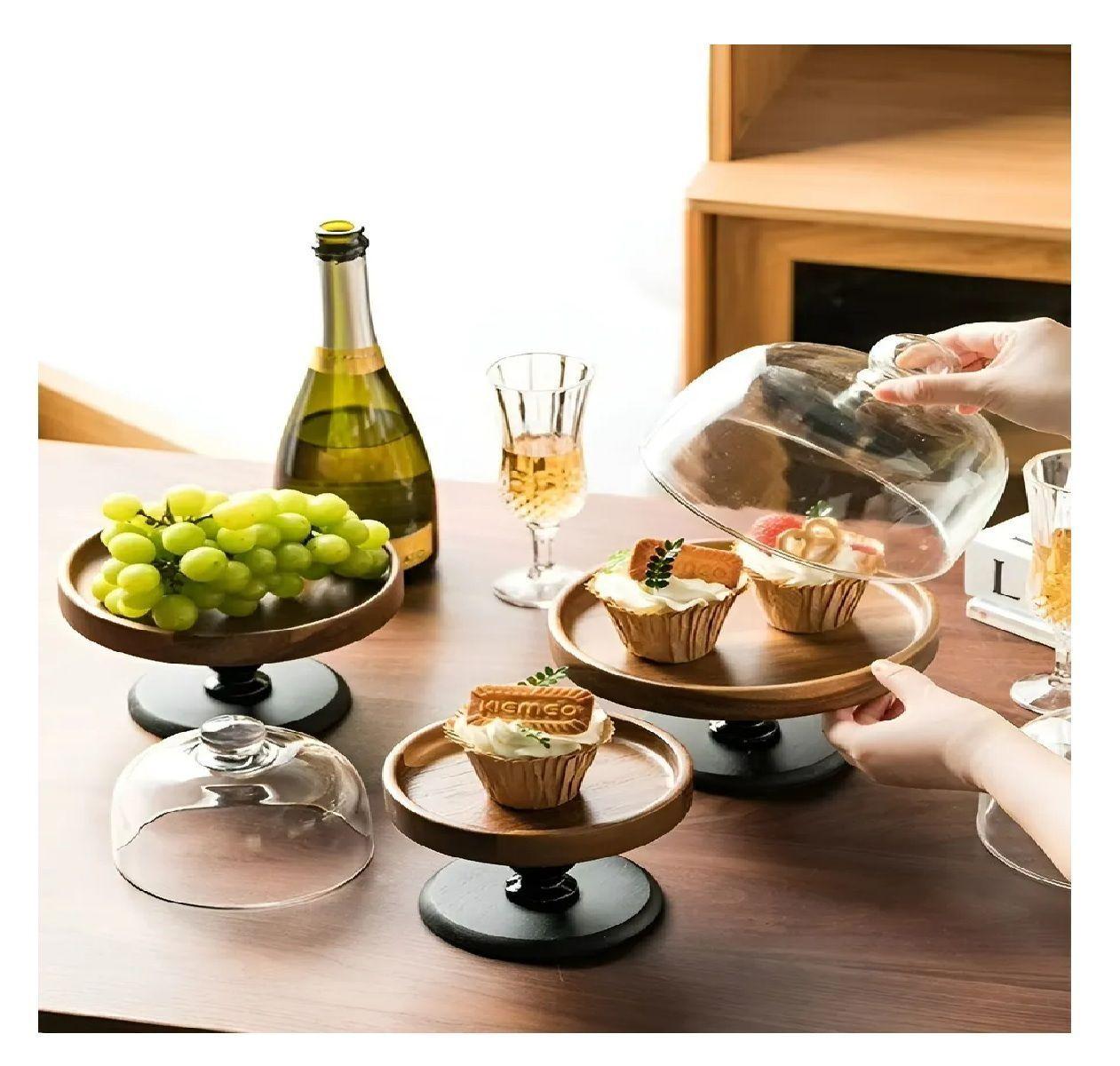 Base Para Cupcakes Base De Torta Porta Cupcake Soporte 15cm Base Tapa En Vidrio Para Tortas Base-5