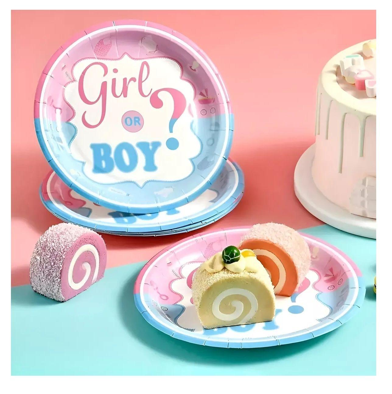 Set Decoración Revelacion De Genero Baby Shower Fiesta 16p/p-3