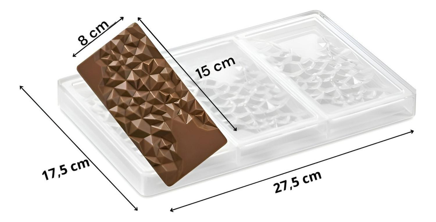 Moldes Chocolate Policarbonato Molde Tableta Cristal 3 Cavid-2