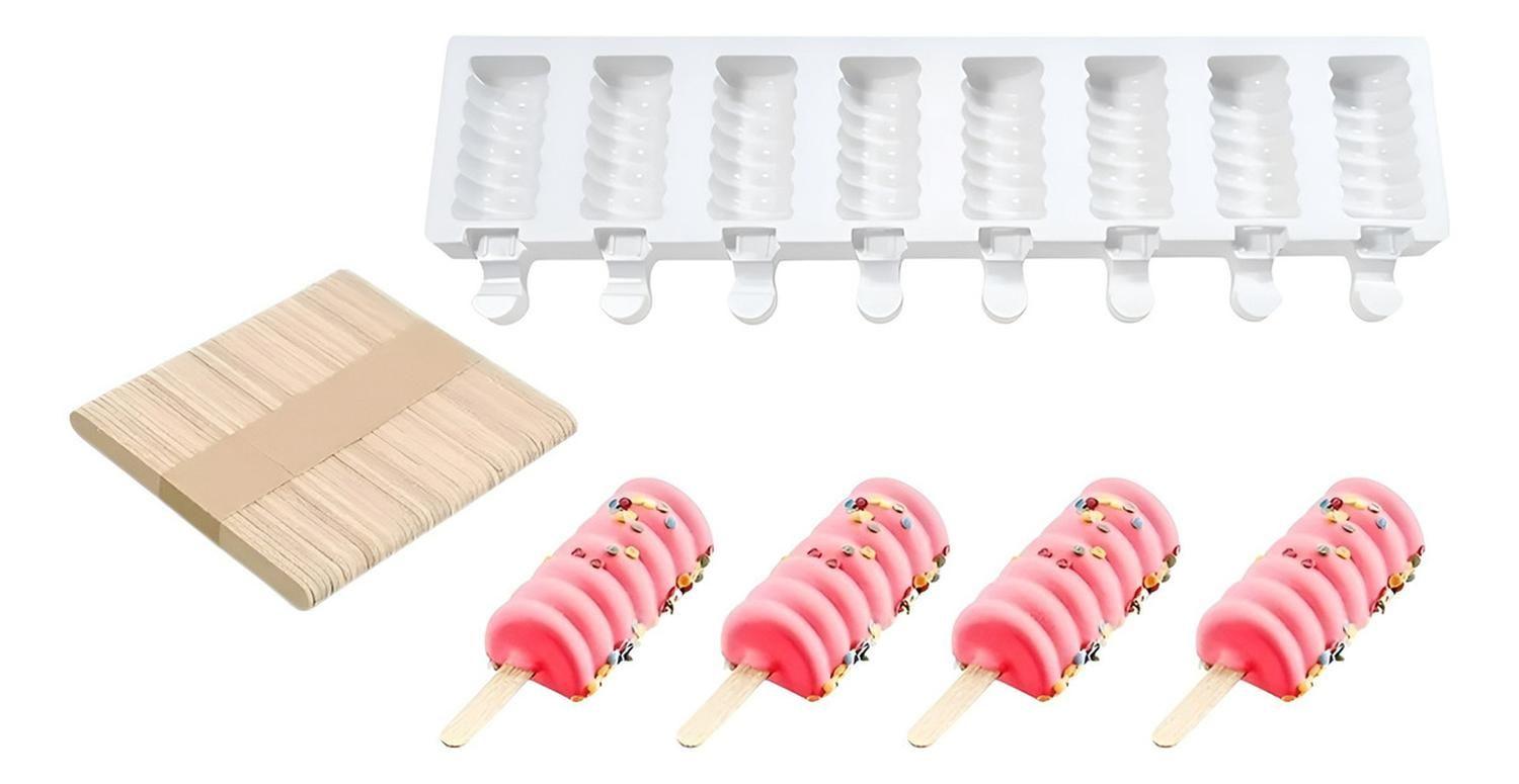 Molde Helado Silicona Molde Helados Moldes Paletas Espiral-0