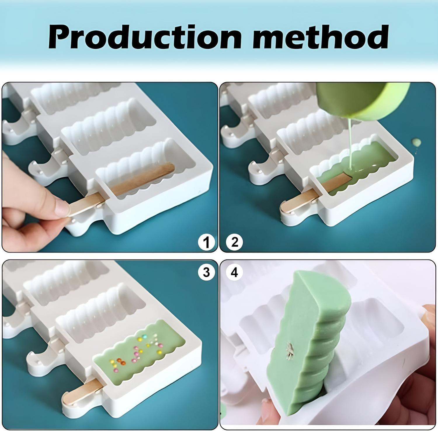 Molde Helado Silicona Molde Helados Moldes Paletas Espiral-4