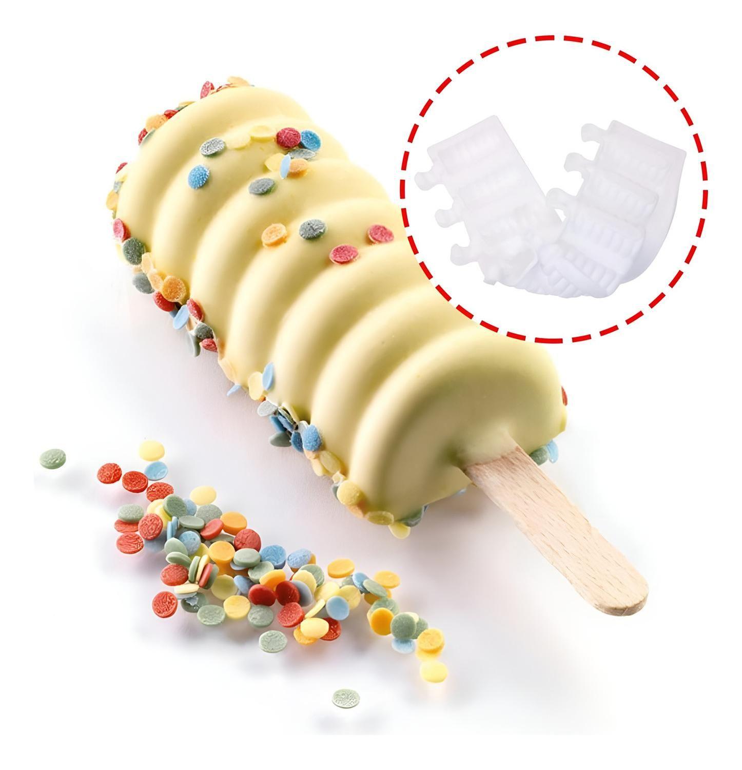 Molde Helado Silicona Molde Helados Moldes Paletas Espiral-5