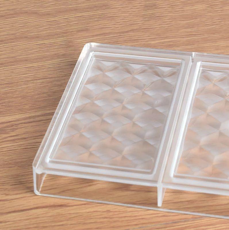 Set 2 Molde Policarbonato Molde De Chocolate Barra Diamante 3D-5
