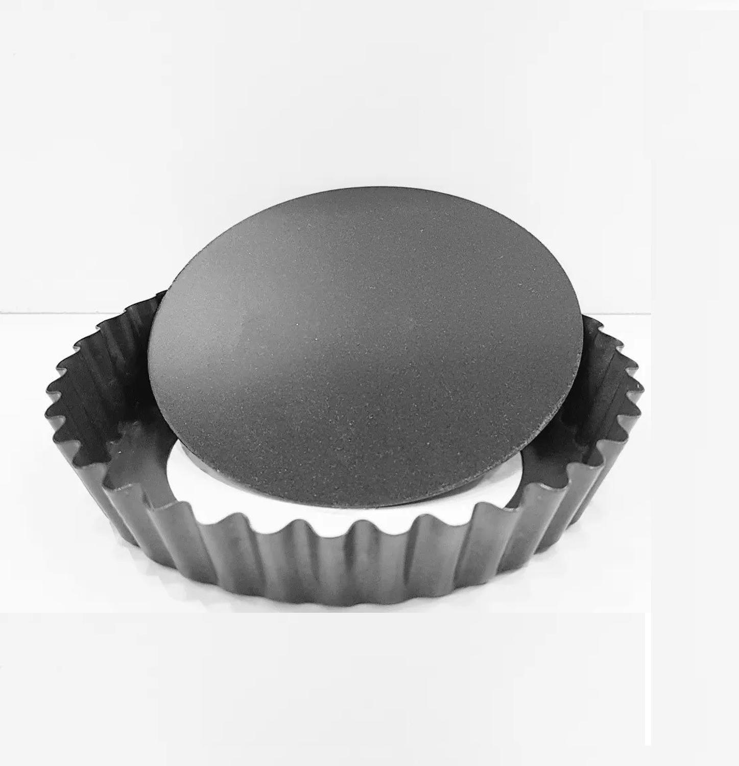 Pack X6 Moldes Tartaleta Desmontable Tarta Individual 12cm Gris Claro-2