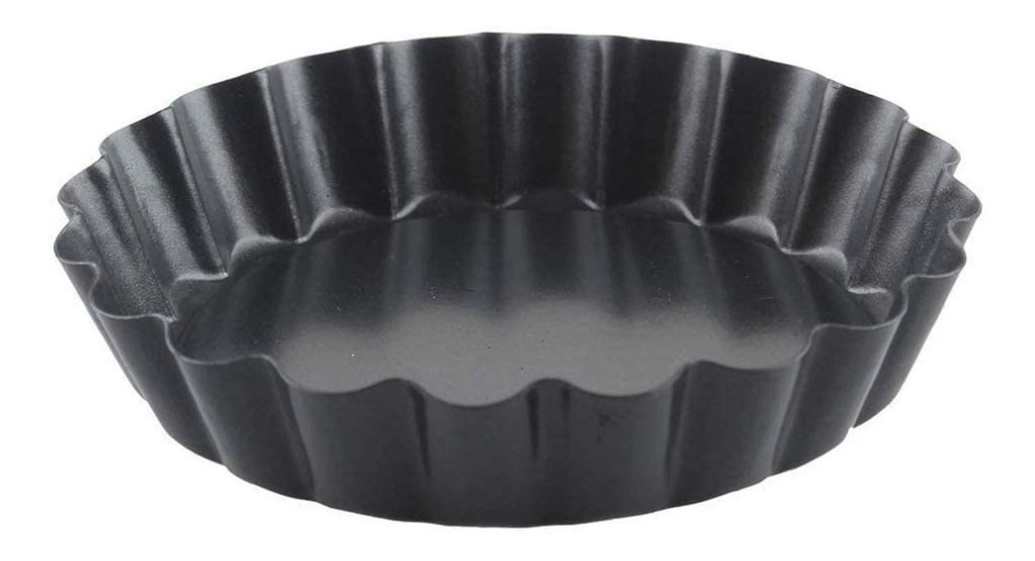Pack X6 Moldes Tartaleta Desmontable Tarta Individual 12cm Gris Claro-4