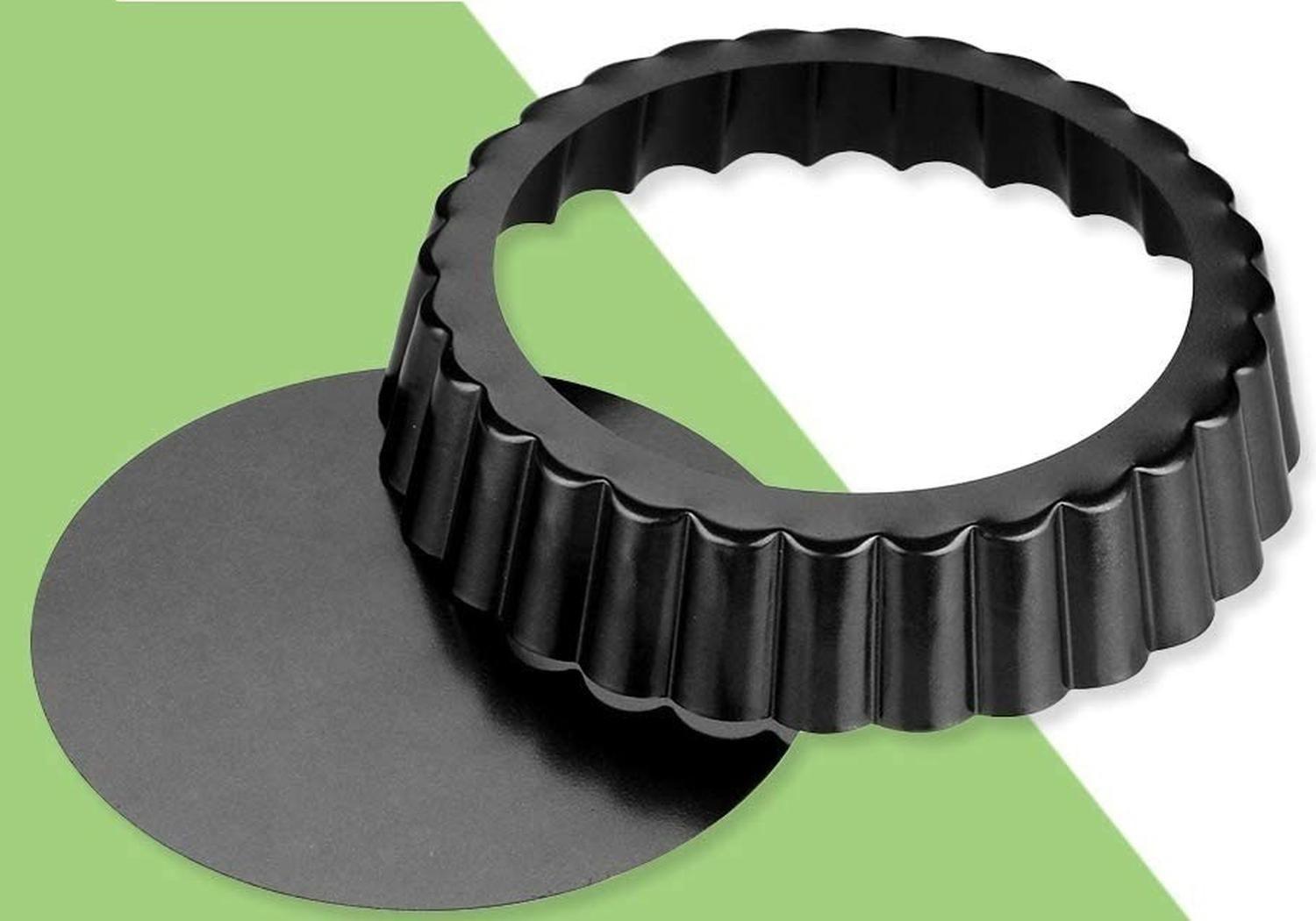 Pack X6 Moldes Tartaleta Desmontable Tarta Individual 12cm Gris Claro-5