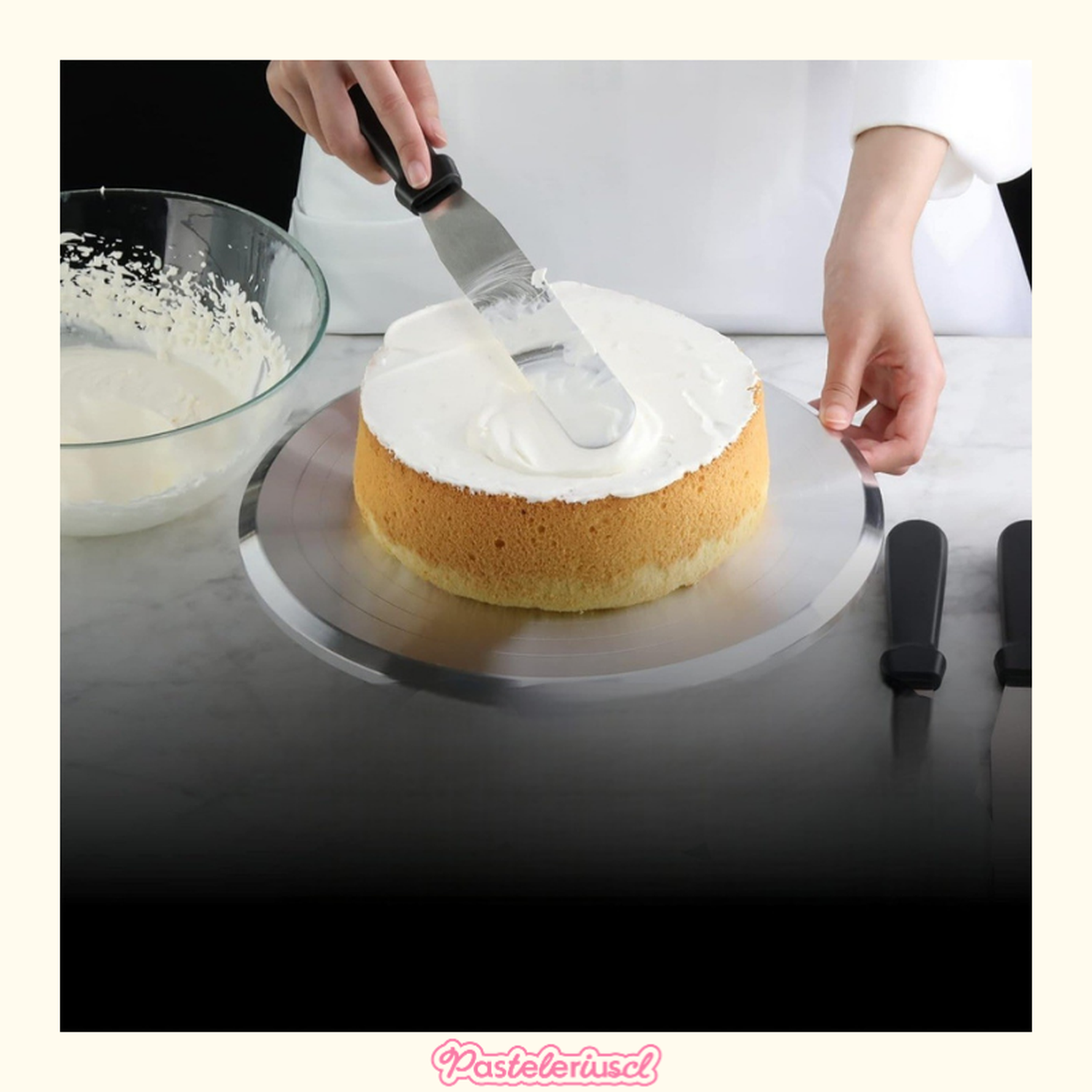 Set 3 Espatula Repostera Espátula Decoracion Espatula Curva Gris-8