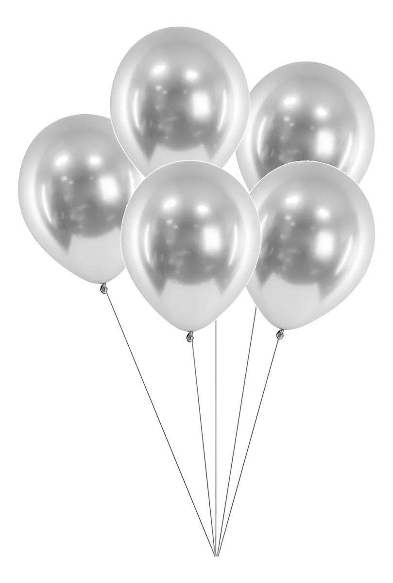 25 Globos De Cumpleaños Globo Metalico Cotillon Fiestas 13cm-0