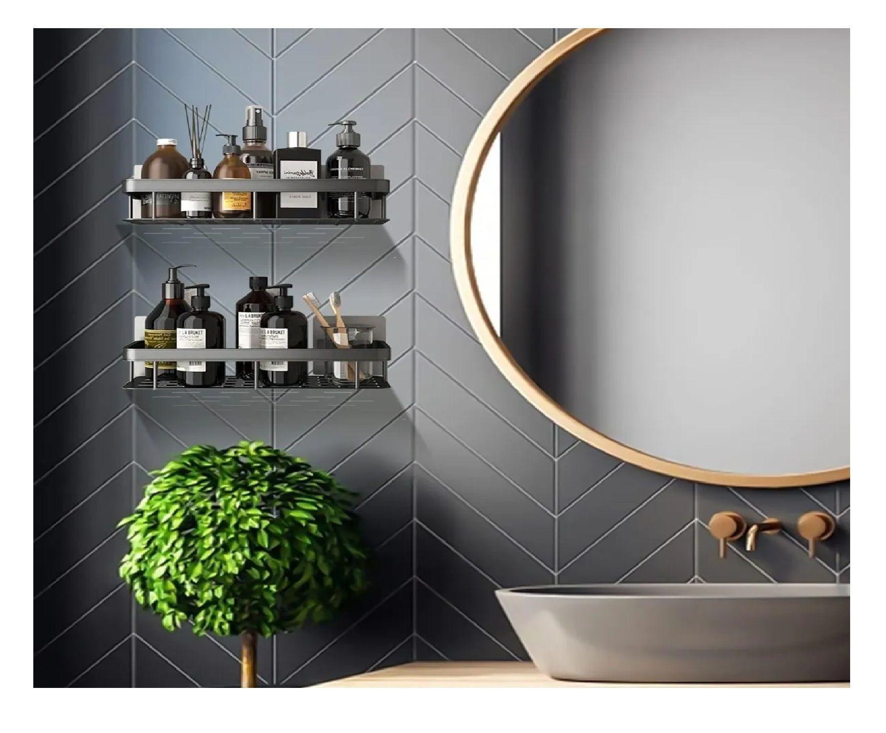 X3 Organizador Ducha Negro Repisa Para Ducha 09h Accesorio Para Baño Organizador Baño Organizador-3