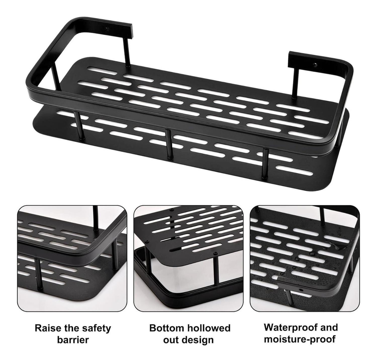 Pack X3 Repisa De Ducha Organizador Para Ducha Estante Ducha Negro-5