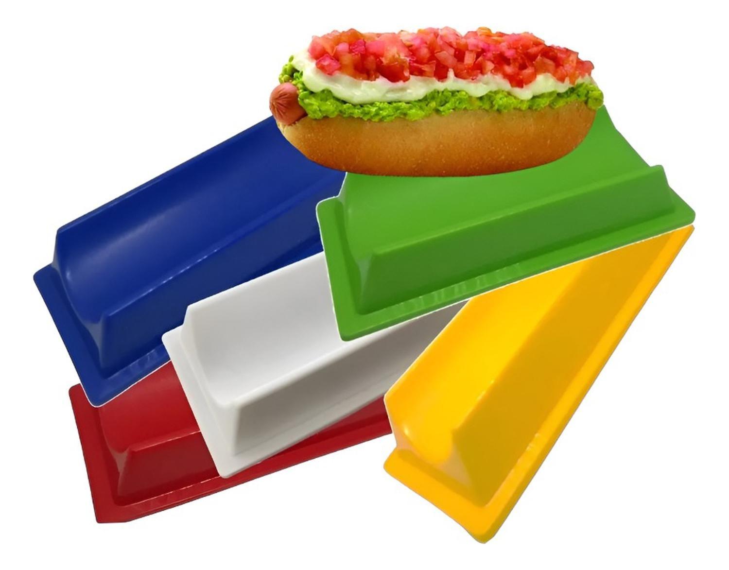 10 Porta Completos Plástico Completero Reutilizable Hot Dog-7
