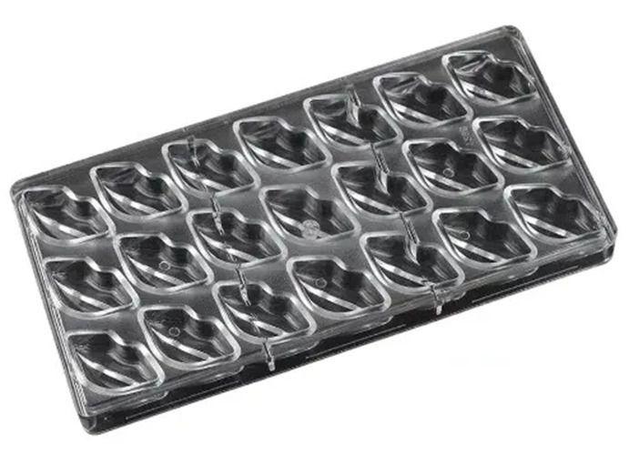 Molde Chocolate Forma Beso Policarbonato Antiadherente 21 Ranuras Transparente-5