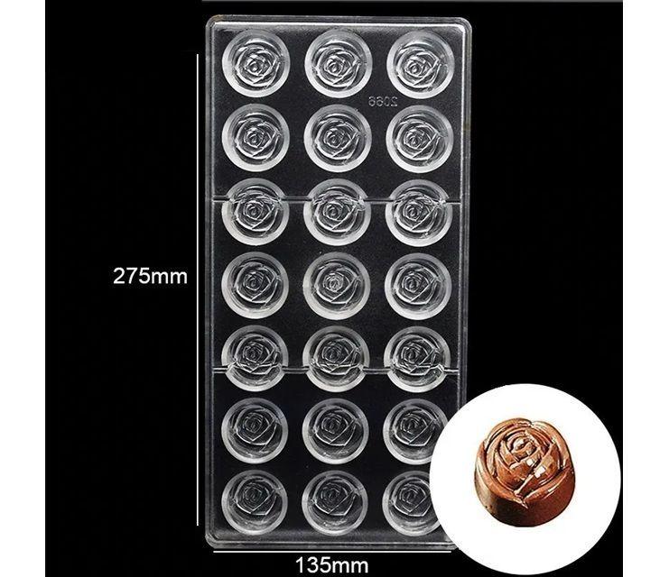 X2 Molde Chocolate Acrilico Molde De Chocolate Rosas Acrilico Moldes Para Chocolates Molde Rosas-2