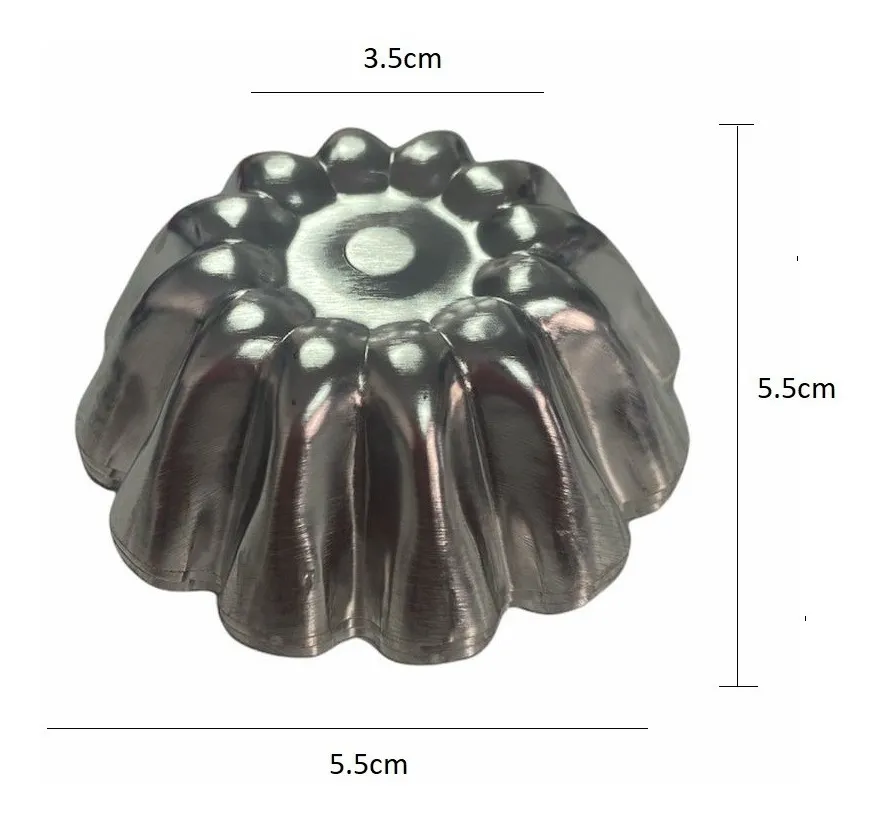 Pack 12 Molde Mini Tartaleta Moldes Tarta De Coctel Flor Gris molde para tartaletas -2
