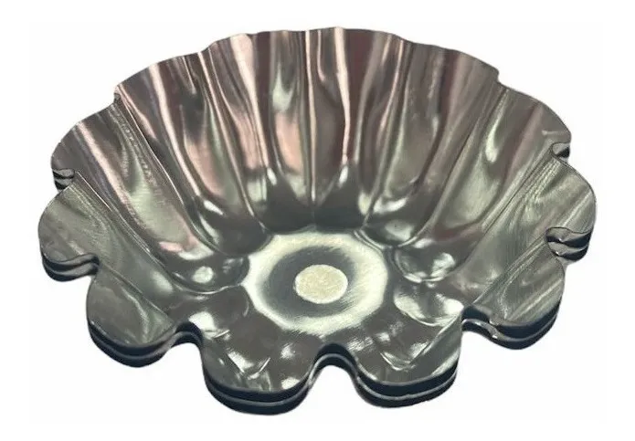 Pack 12 Molde Mini Tartaleta Moldes Tarta De Coctel Flor Gris molde para tartaletas -5