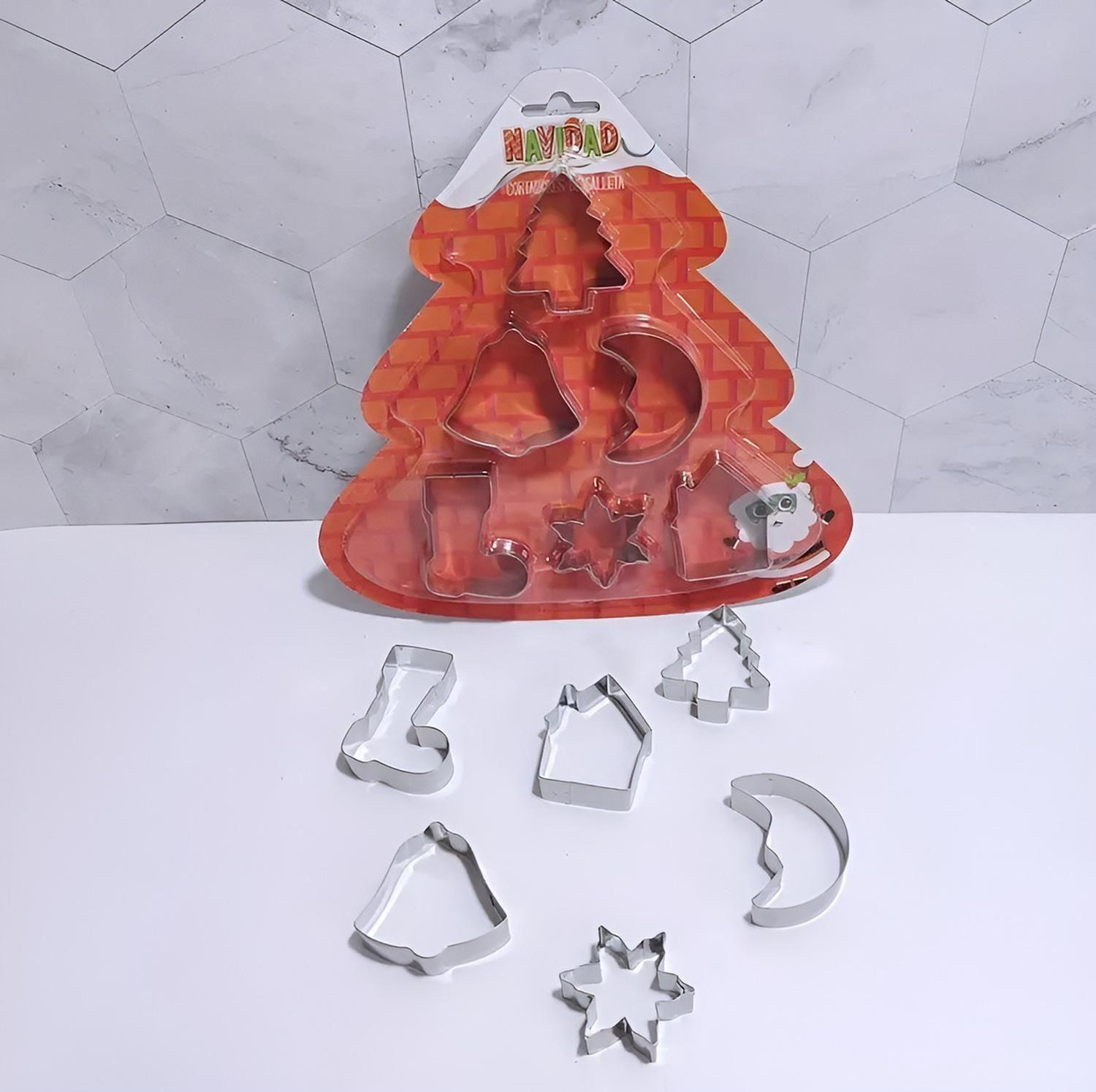 Moldes De Galletas Navideñas Cortadores De Galletas 6pcs-7