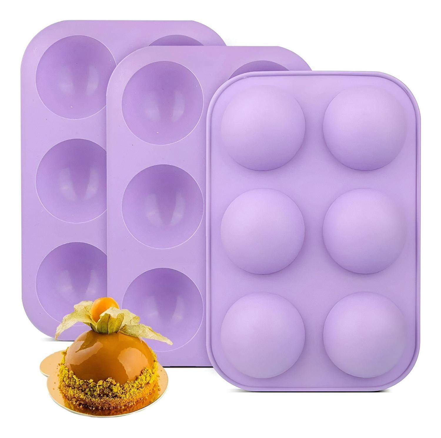 2 Molde Silicona Media Esfera Molde Silicona Media Esfera Multicolor 6 Cavidades-7