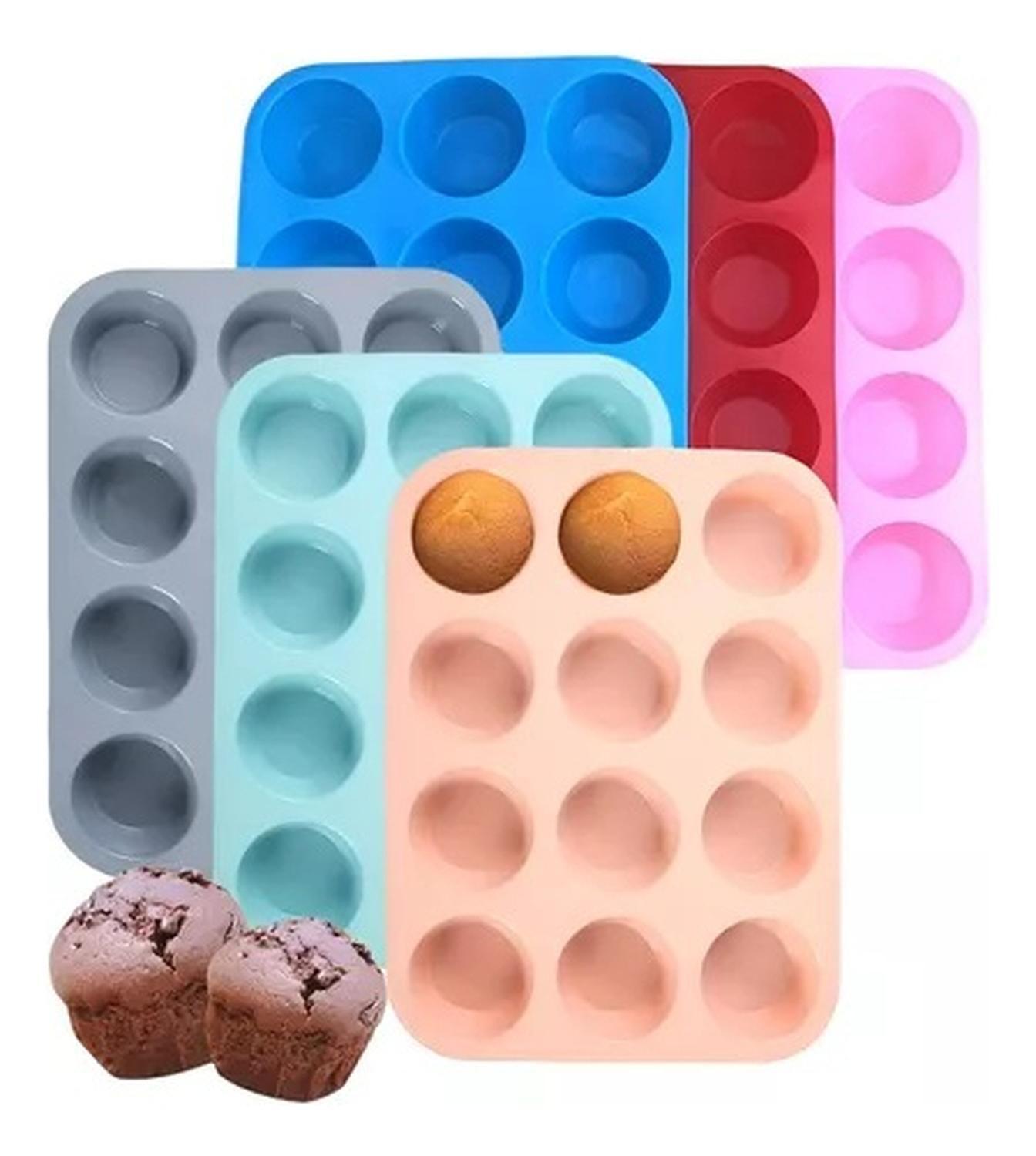 Pack X2 Molde Cupcakes Molde 12 Magdalena Molde Muffin 12 Color Multicolor-3