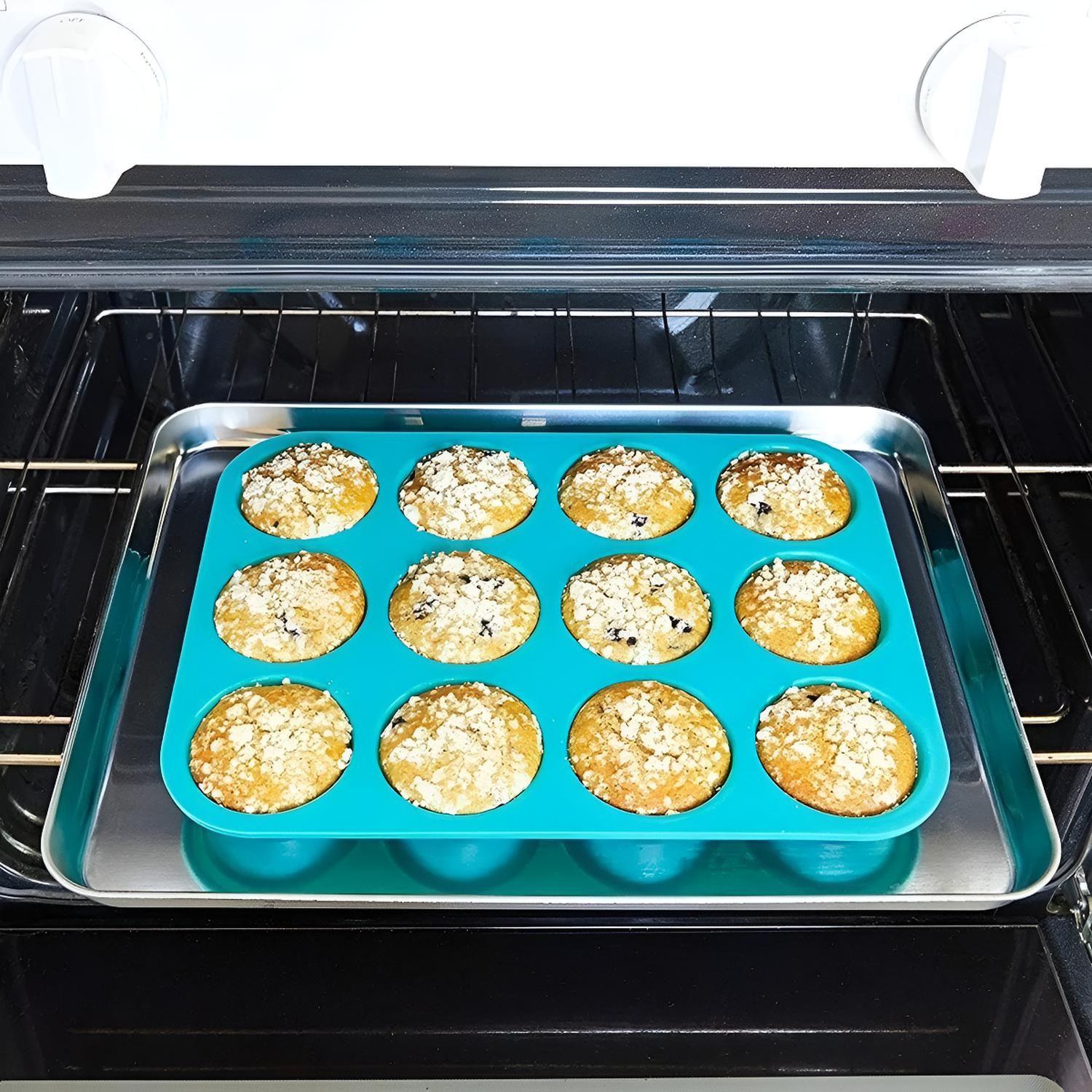 Pack X2 Molde Cupcakes Molde 12 Magdalena Molde Muffin 12 Color Multicolor-8