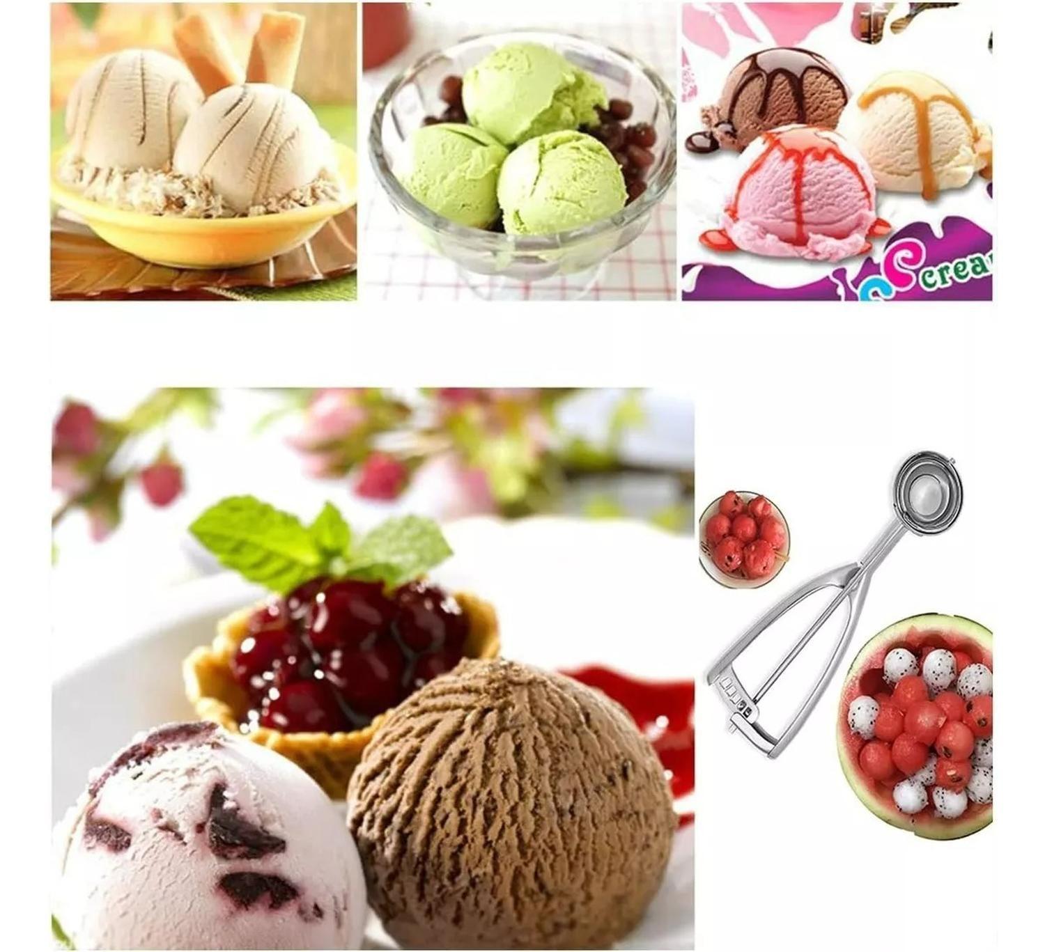 Pack X3 Cucharas Helado Cuchara Helado Cuchara De Helado 4cm Plateado-4
