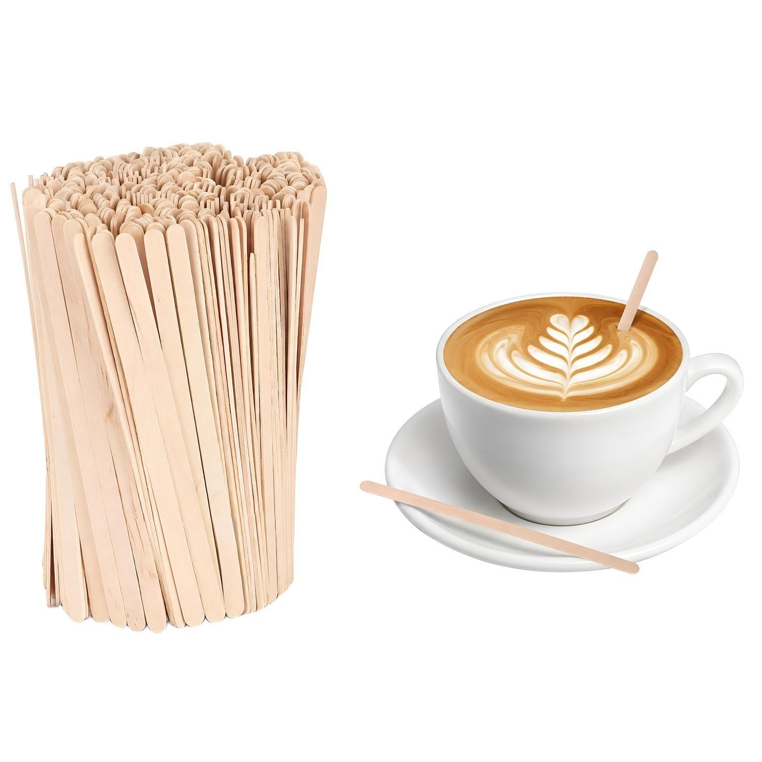 1000 Agitador de café de madera palito revolvedor cafe 178mm-0