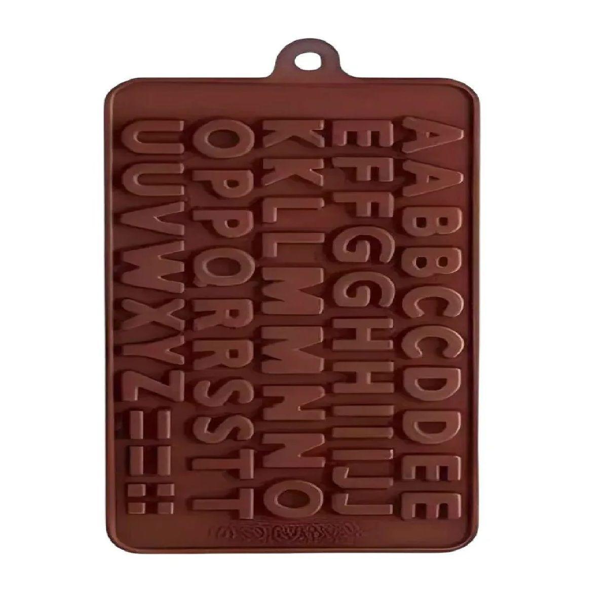 2 Moldes Chocolate Moldes De Silicona Molde Doble Abecedario-6
