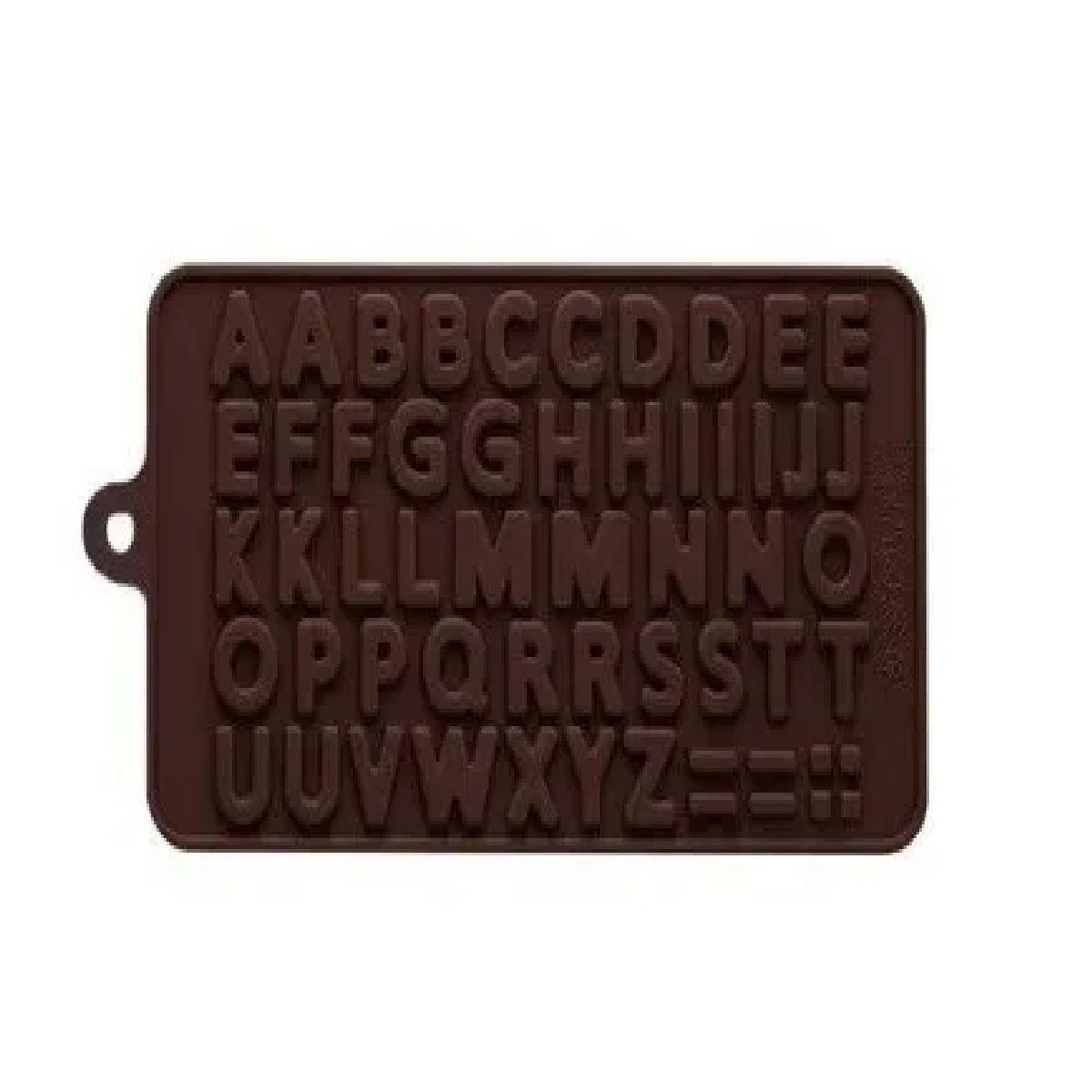 2 Moldes Chocolate Moldes De Silicona Molde Doble Abecedario-2