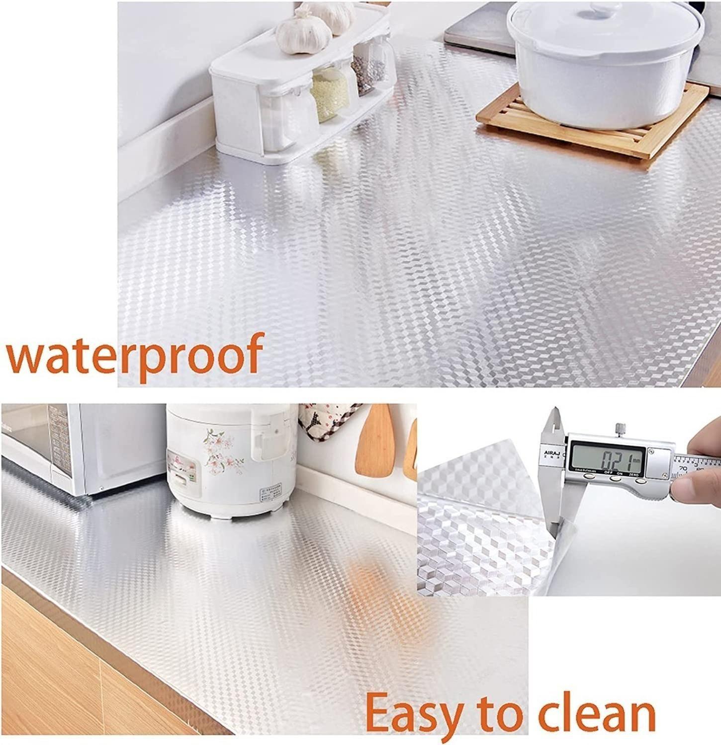 Papel Mural Cocina Papel Aluminio Autoadhesivo Laminas 3mts-7