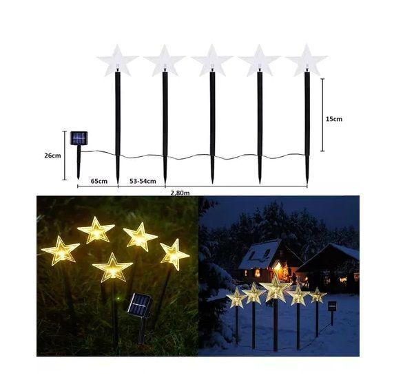 10 Guirnalda Solar Guirnaldassolares Lampara Jardin Estrella-3