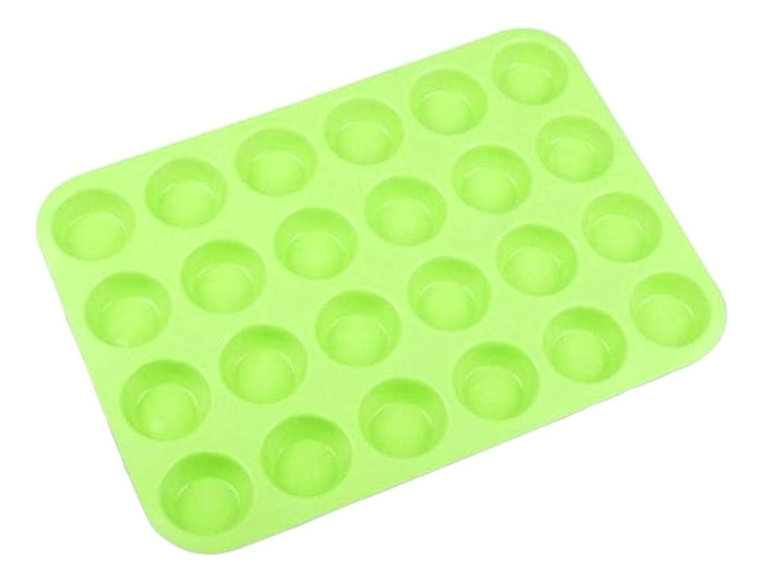 100 Capsulas Para Hornear 4cm + Molde Muffin Mini 24 Cupcake Multicolor-8