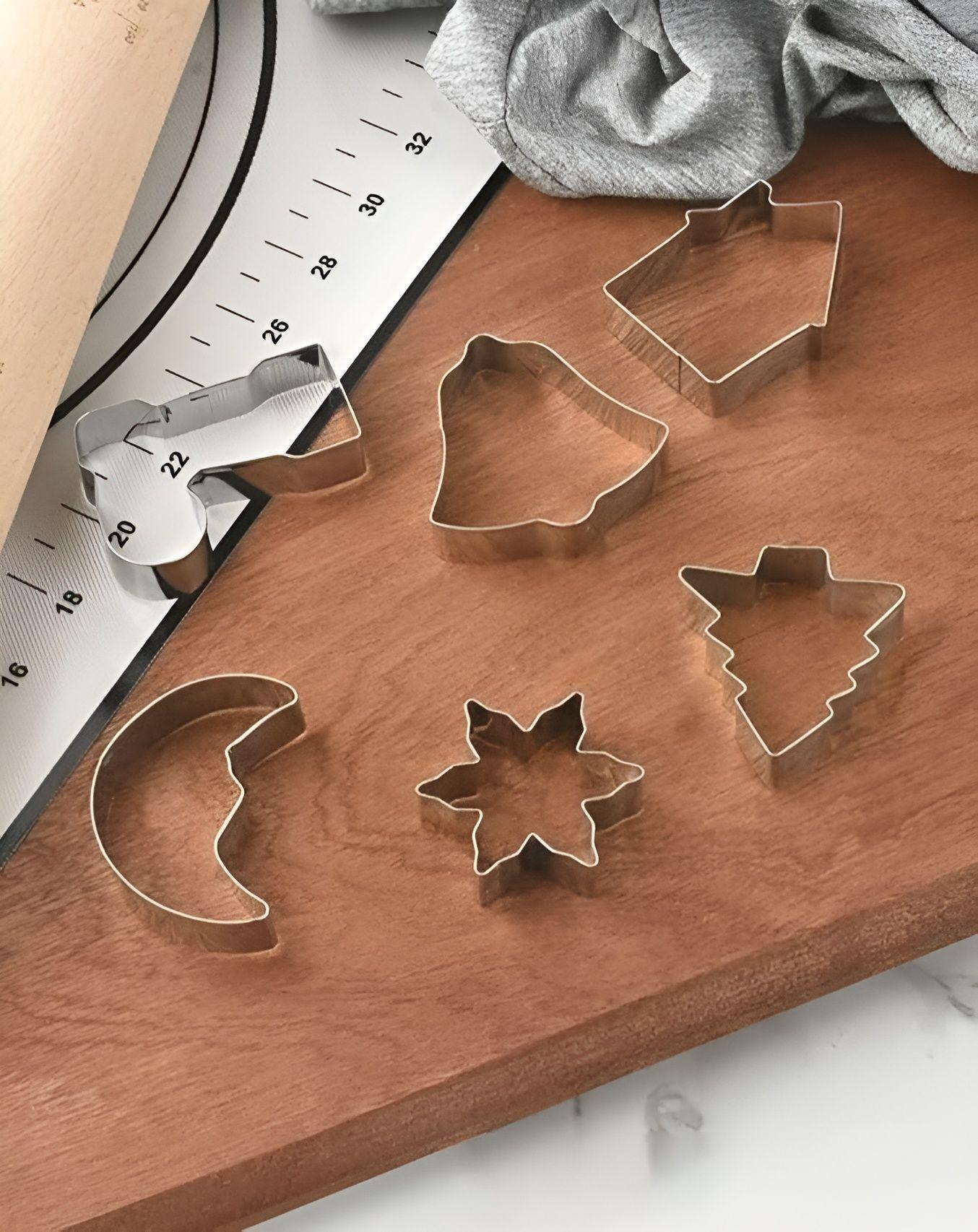 X2 Moldes De Galletas Navideñas Cortadores De Galletas 6pcs-4
