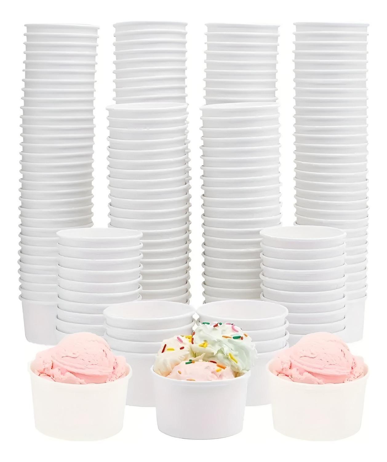 Vasos Polipapel Helado Vasos Desechables Pote Helado 4oz-0