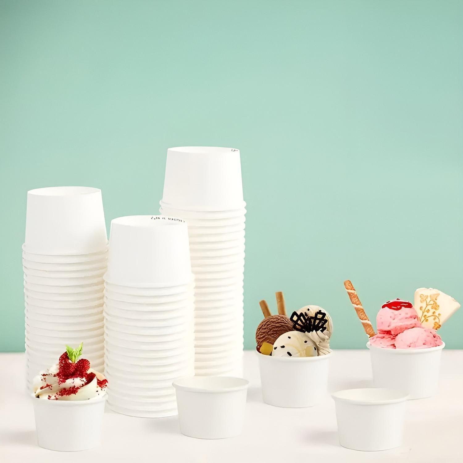 Vasos Polipapel Helado Vasos Desechables Pote Helado 4oz-7