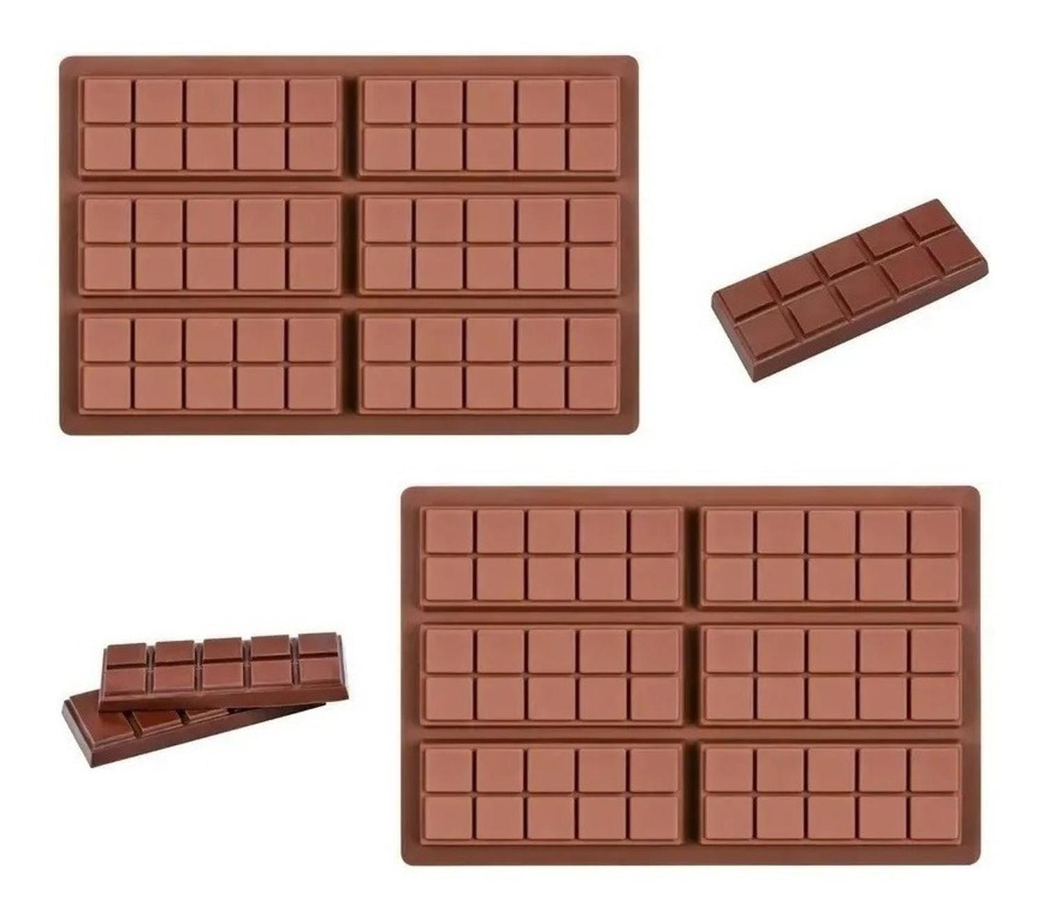 2 Moldes De Chocolate Moldes Barra De Chocolate Silicona 066 Marrón-0