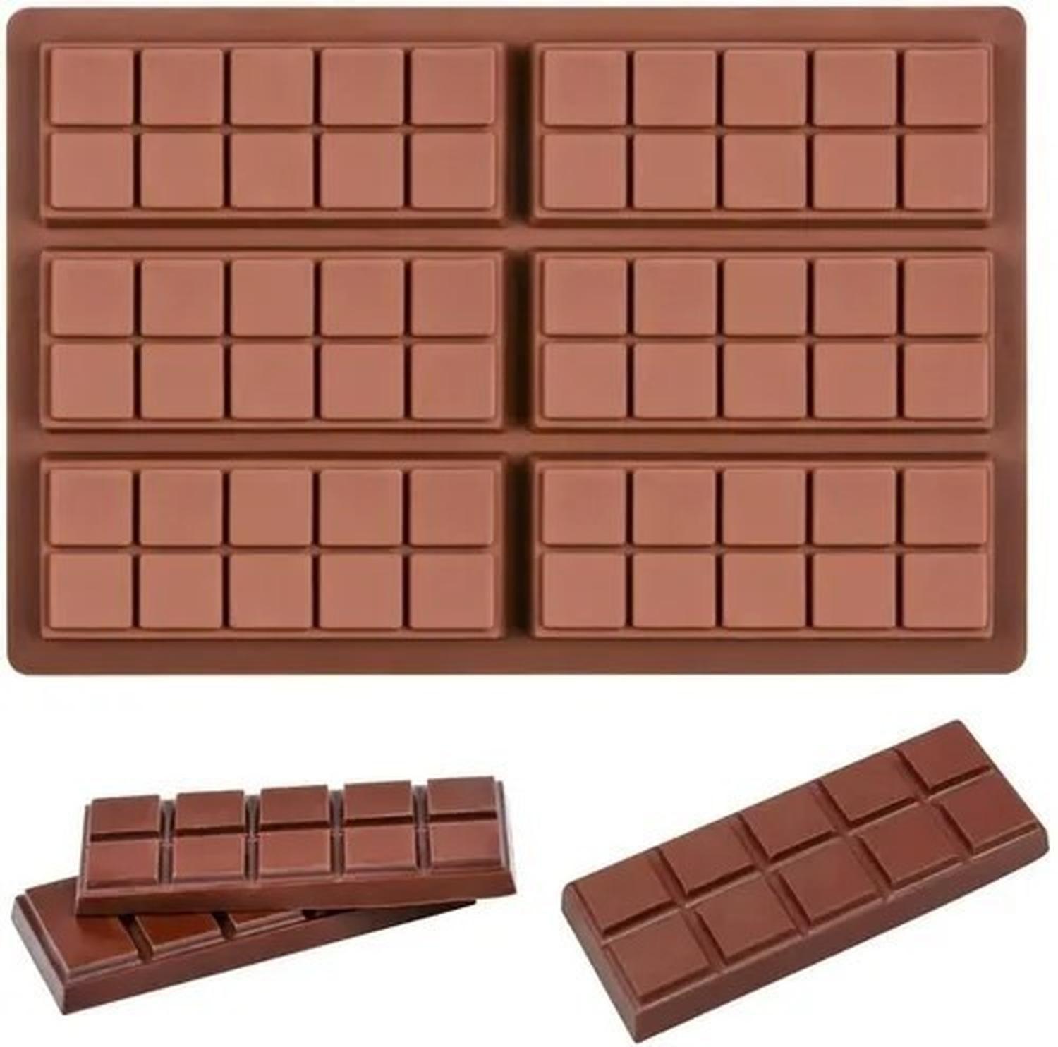 2 Moldes De Chocolate Moldes Barra De Chocolate Silicona 066 Marrón-1