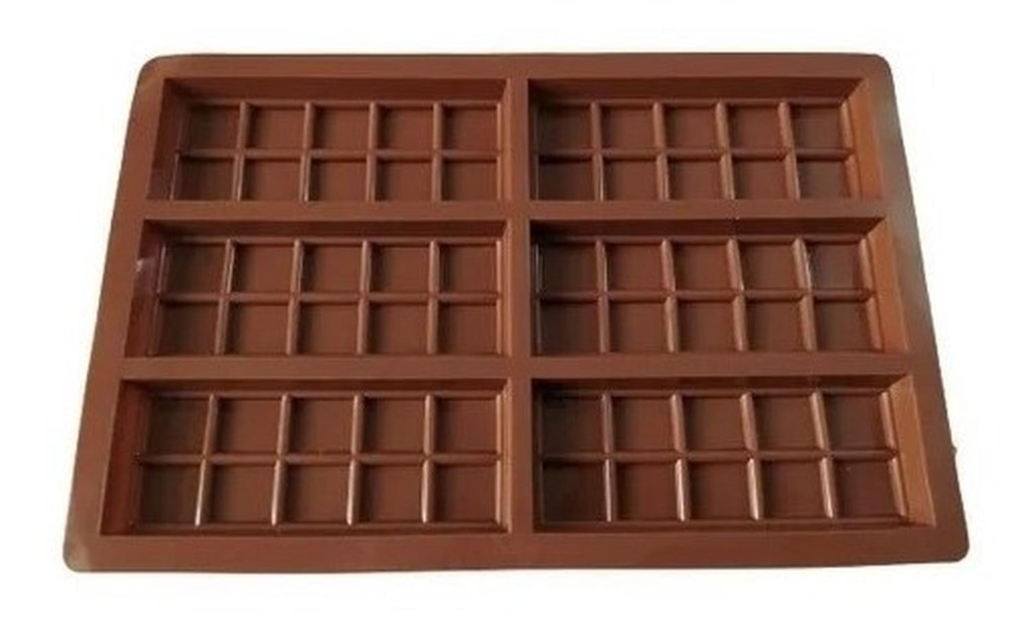 2 Moldes De Chocolate Moldes Barra De Chocolate Silicona 066 Marrón-4