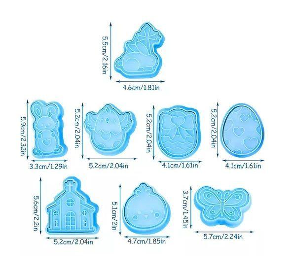 Pack X2 Moldes Galleta Pascua Cortadores Galletas Cortador -1