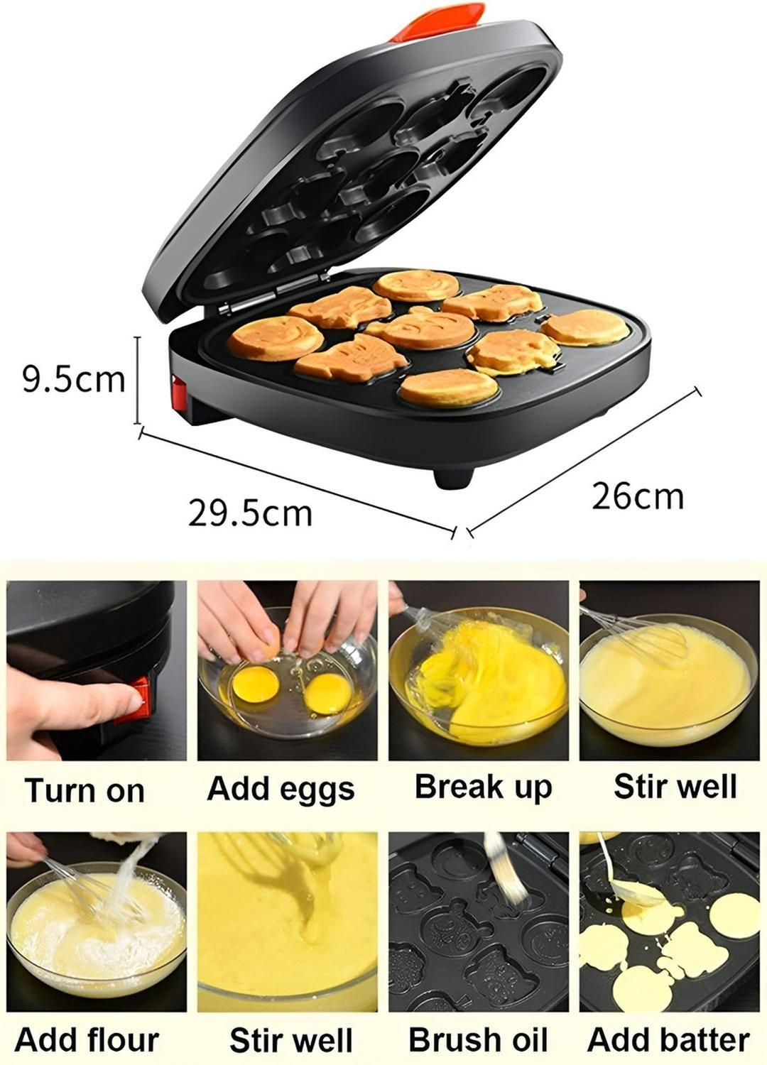 Wafleras Maquina Para Waffles Mini Wafles Cartoon 9cav-2