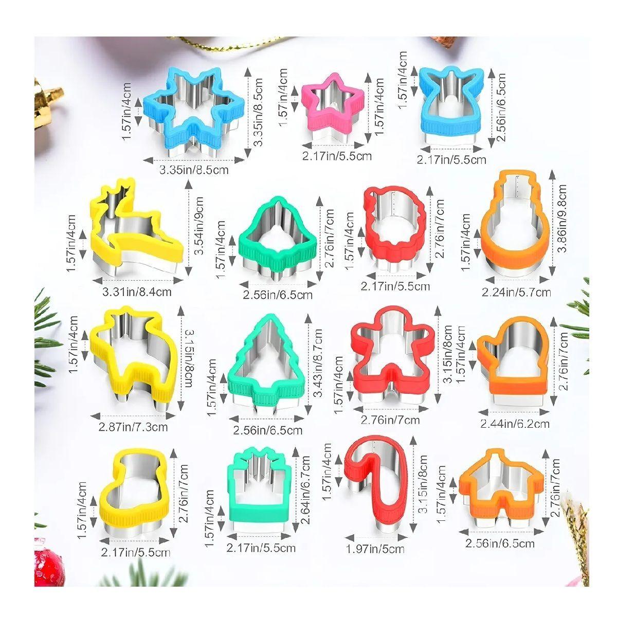 15 Cortadores Galletas Navidad Molde Galleta Cortador Cookie-2