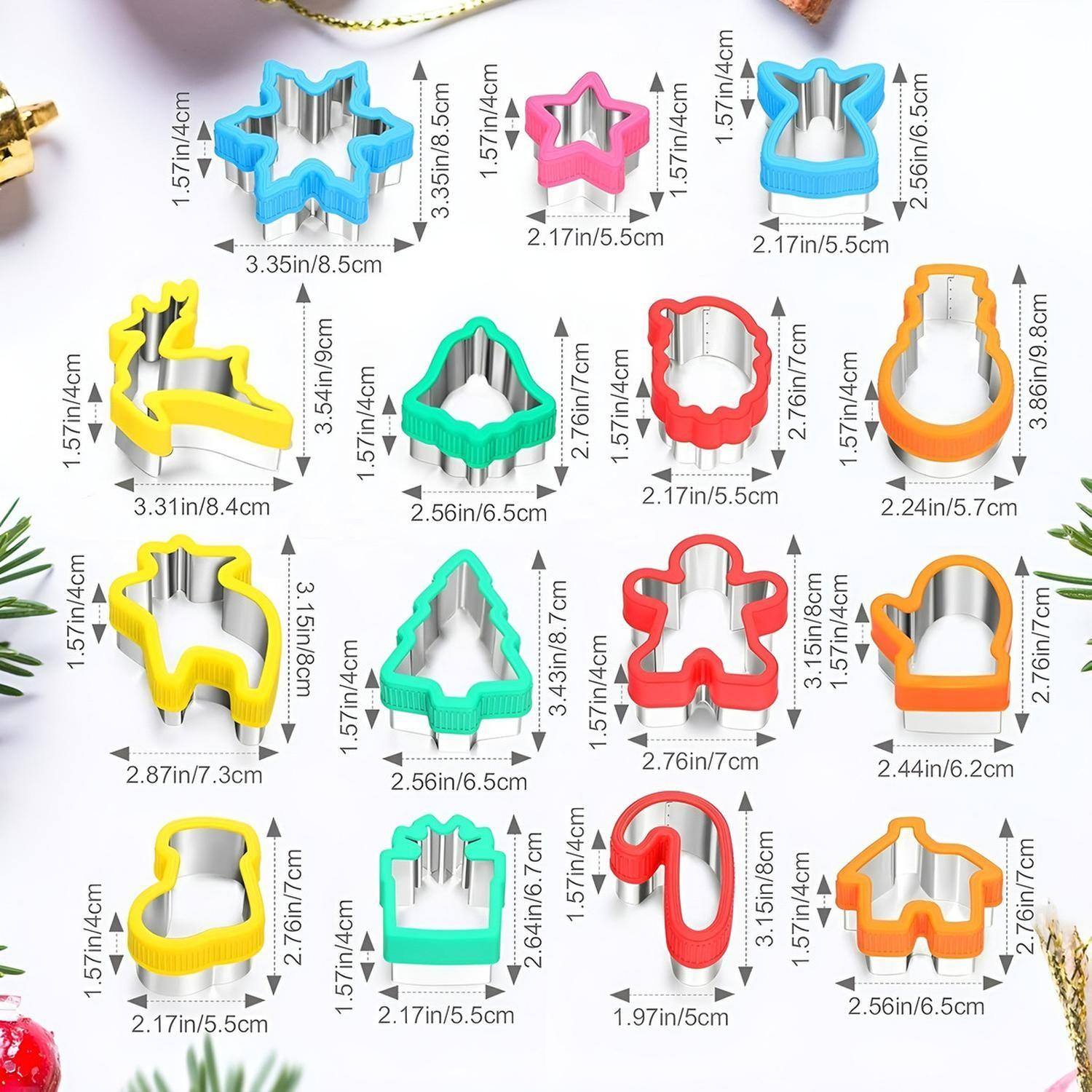 15 Cortadores Galletas Navidad Molde Galleta Cortador Cookie-2