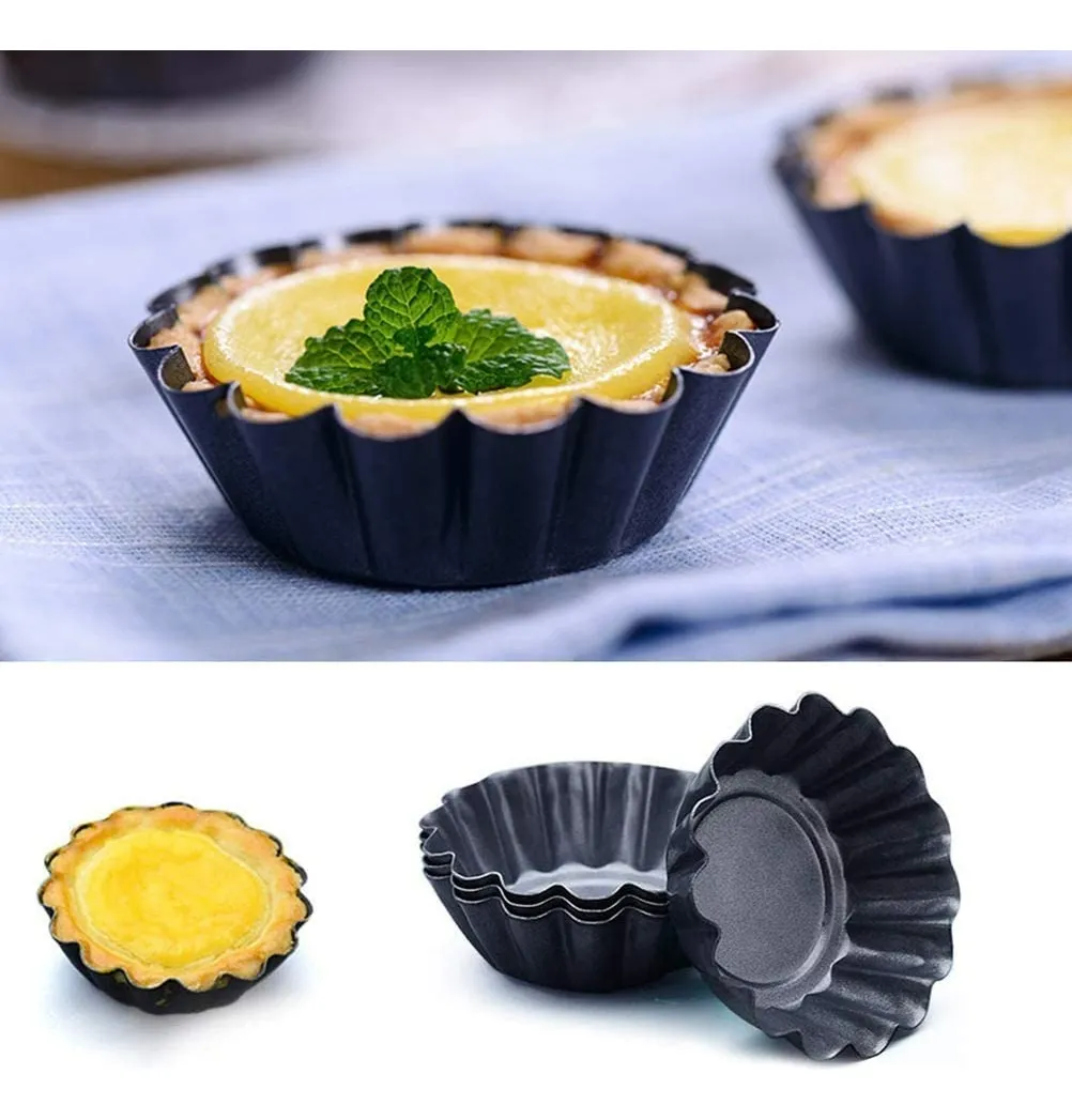 Pack 48 Moldes Mini Tartaleta Molde De Aluminio Para Postres Gris-4