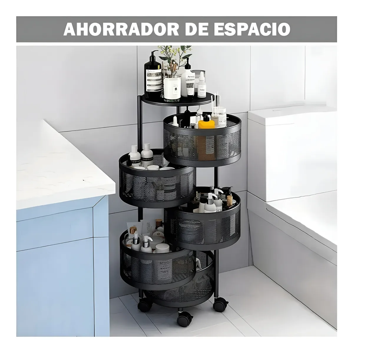 Carro Organizador Ruedas Organizador De Verduras 5nivel 89cm-4